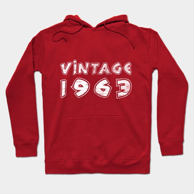 Vintage 1963 birthday gift Retro Grunge Hoodie by BK55